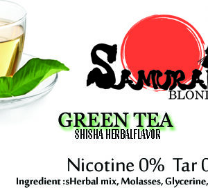 【ニコチン無し】緑茶 (GREEN TEA) SAMURAI BLOND HERBAL　シーシャ　水タバコ　フレーバー　50g